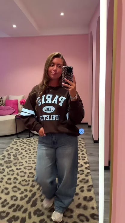 Paris Club Sweater Bruin/Blauw