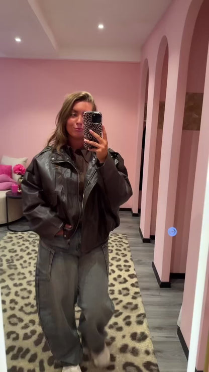 Leather Jacket Vivi Brown