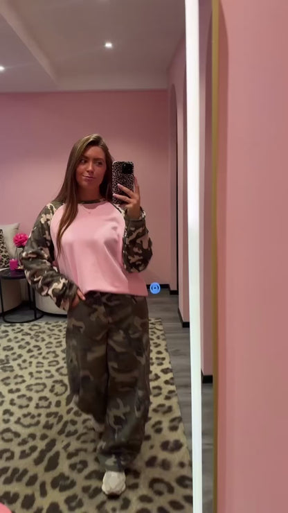 Camouflage Longsleeve Roze