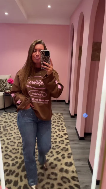 California Star Longsleeve Bruin/Roze