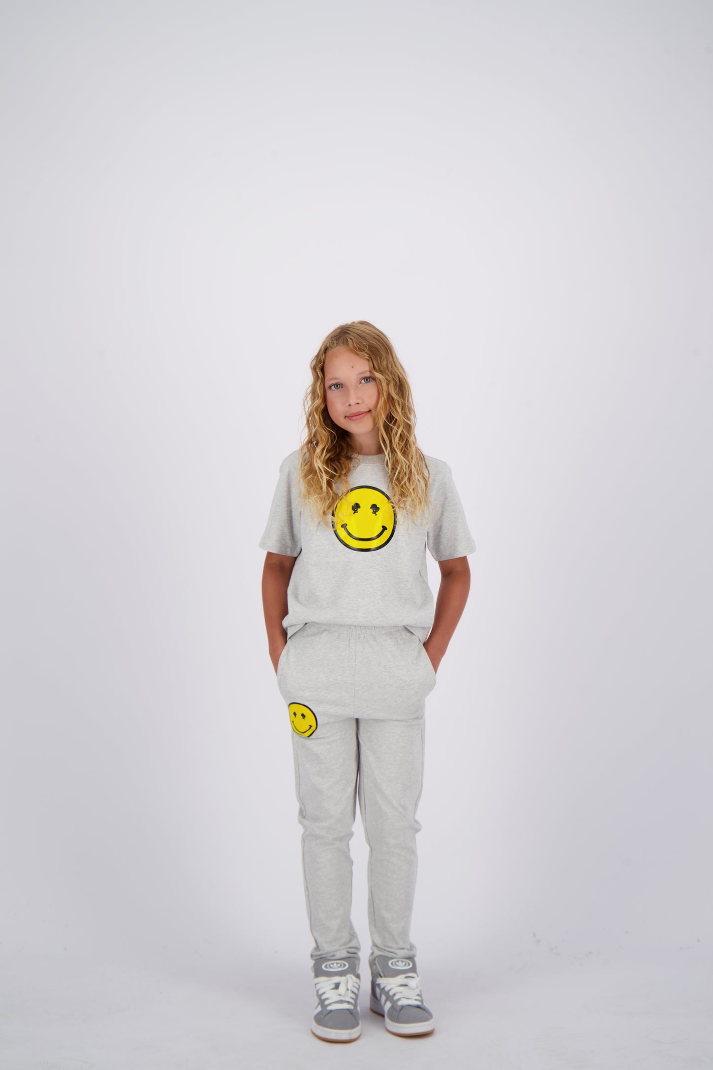 Smiley T-shirt - Reinders - Kids - Light Grey