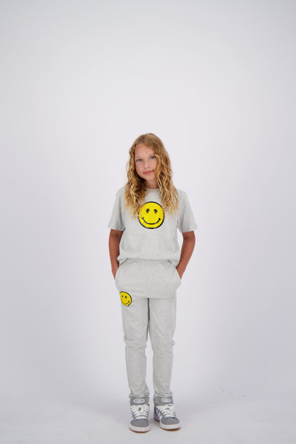 Smiley T-shirt - Reinders - Kids - Light Grey