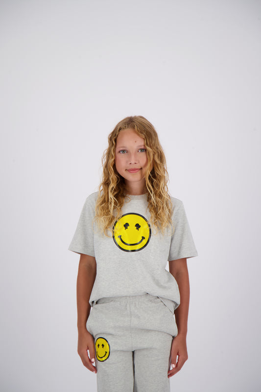 Smiley T-shirt - Reinders - Kids - Light Grey-imanitheboutique