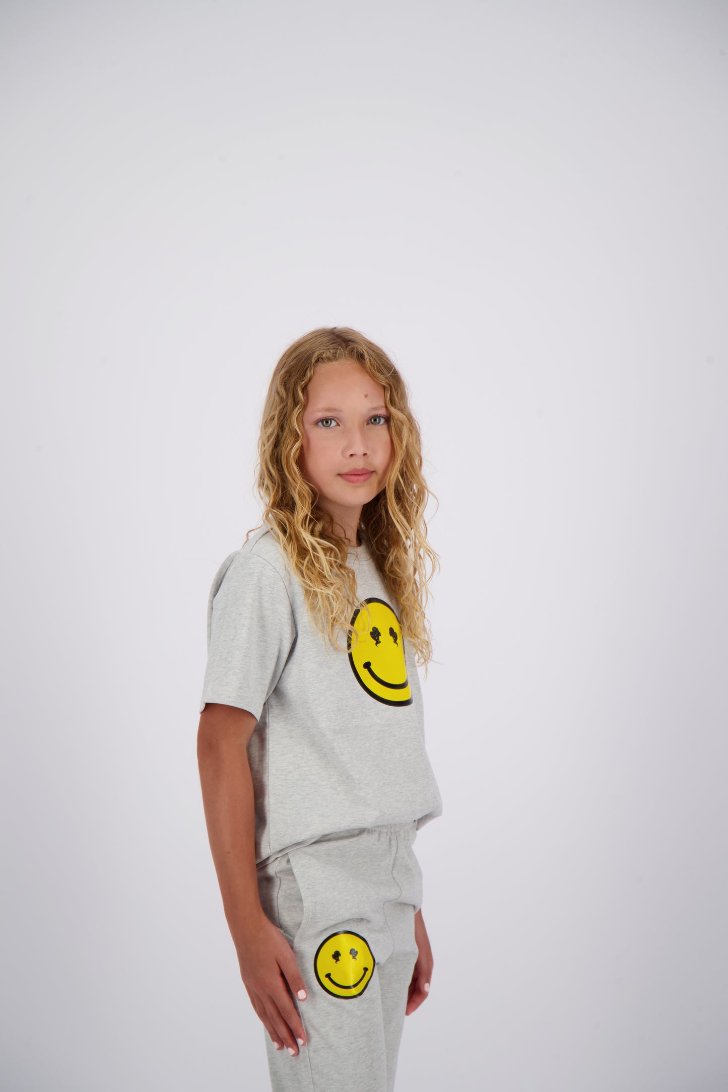 Smiley T-shirt - Reinders - Kids - Light Grey